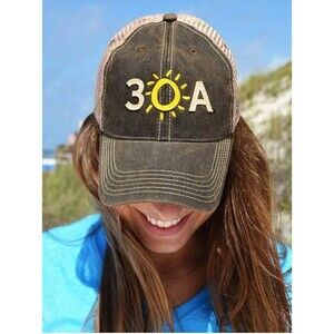 3OA Life Shines Legacy Mesh Trucker Snapback Hat Cap Sun Beach Men Women Gray